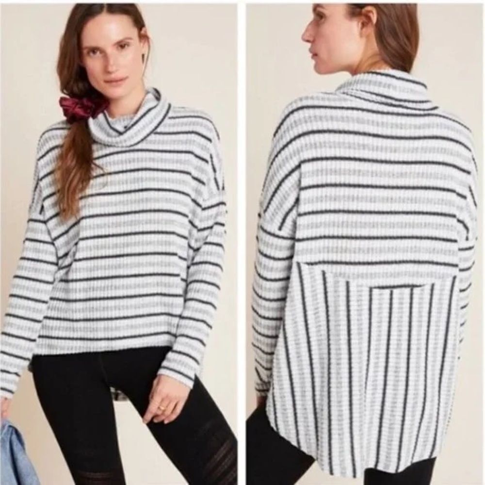 ✨ ANTHRO Saturday Sunday Striped Turtleneck Sweater✨